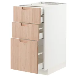 IKEA METOD / MAXIMERA(293.302.17) sz stj 3fr / 2n / wed / w szu, білий / Fröjered світлий бамбук