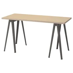 IKEA MÅLSKYTT / NÄRSPEL(494.177.85) стол письменный, береза / темно-серый