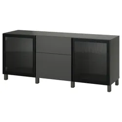 IKEA BESTÅ(095.081.03) комбинация с выдвижными ящиками, темно-серый Lappviken/Stubbarp/Fällsvik антрацит