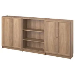 IKEA BILLY / OXBERG(695.781.26) комбинация полок с дверцами, имитация дуб