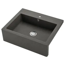 IKEA TALLSJÖN(994.913.63) раковиться с видимым фронтом, Темно -серый/имитационный камень