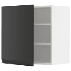 IKEA METOD(094.928.28) навісна шафа з полицями, білий/Upplöv матовий антрацит