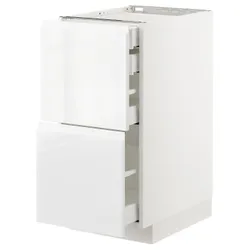 IKEA METOD / MAXIMERA(092.542.95) sz stj 2fr / 2n / wed / w szu, білий / Voxtorp глянцевий / білий