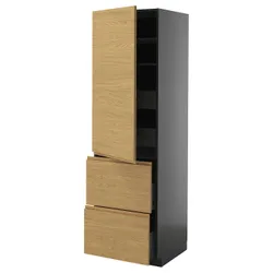 IKEA METOD / KNIVSHULT(295.893.82) в SZ z Half/4 SZ/DRZ/2 FR, Czarnoszary/Voxtorp Imit. дуб