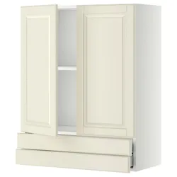 IKEA METOD / MAXIMERA(394.587.38) шафа, 2 двері / 2 ящика, білий/Bodbyn крем