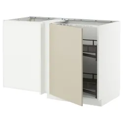 IKEA METOD(895.851.21) Угловой шкаф с высотой полки, белый/havstorp beige