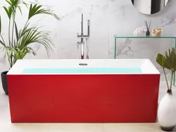 Отдельностоящая ванна Red Rio 1700 x 810 мм  Необычная ванна для дома Стильная красная ванна Красивый дизайн