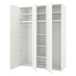 IKEA PLATSA(394.243.19) шафа 6 дверей, білий / Фоннес білий