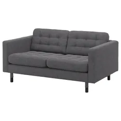 IKEA LANDSKRONA (094.442.05) 2-местный диван, Gunnared темно-серый/дерево/черный
