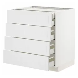 IKEA METOD / MAXIMERA(394.094.65) sza stj 4fr / 2n / 3wd, білий / Stensund білий