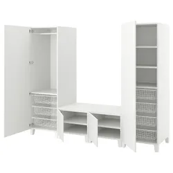 IKEA PLATSA (594.371.27) шкаф с 4 дверьми, белый / Фоннес белый