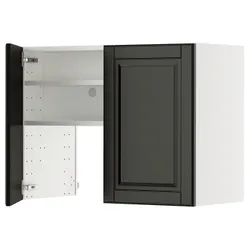 IKEA METOD(895.787.95) Капюшон -шкаф с полкой/дверью, Biały/Bodbyn Black