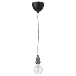 IKEA JÄLLBY / LUNNOM(893.909.96) підвісний світильник з лампочкою, нікельований