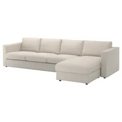 IKEA VIMLE (893.994.83) 4-местный диван с козеткой, Гуннаред бежевый