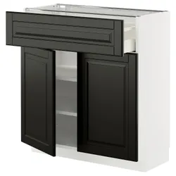 IKEA METOD / MAXIMERA(895.789.22) Shast stj szuf/2 drz, Biały/Bodbyn Black