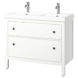 IKEA HEMNES / ORRSJÖN(395.467.97) тумба под умывальник с ящиками/умывальником/смесителями, белый