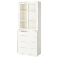 IKEA TONSTAD(095.478.83) комбинация с ящиками, крем/стекло