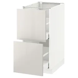 IKEA METOD / MAXIMERA(391.417.92) sz stj 2fr / 2in szu, білий / Ringhult світло-сірий