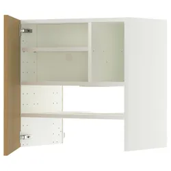 IKEA METOD(596.017.02) Капот -up шафа з полицею/дверима, Білий/Сінарп навколо дуба