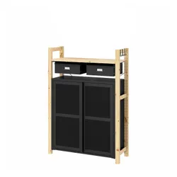 IKEA IVAR(995.081.65) 1 секция/полки/шкаф, сосна/черная сетка