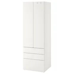 IKEA SMÅSTAD / PLATSA(894.283.10) гардероб, білий білий / з 3 ящиками