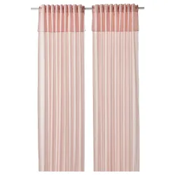 IKEA MOALISA (204.995.07) занавес, 2 шт., бледно-розовый / розовый