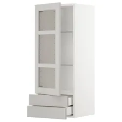 IKEA METOD / MAXIMERA(794.657.51) sza w wdrz / 2 szu, білий/Lerhyttan світло-сірий