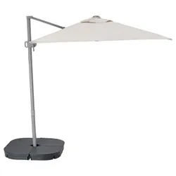 IKEA SVALÖN(294.957.03) парасолька, підвісна з основою, світло-сіро-бежевий/Svartö темно-сірий
