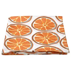 IKEA TORVFLY(405.571.86) скатерть, узор/кремовый оранжевый