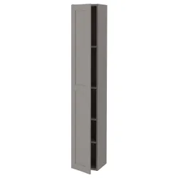 IKEA ENHET(793.224.70) высокий шкаф 4 полки/дверь, серая / серая рамка