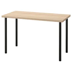 IKEA LAGKAPTEN / ADILS(694.168.84) стол письменный, под белый/черный мореный дуб