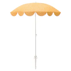 IKEA STRANDÖN(705.227.65) зонтик, желтый/белый горошек
