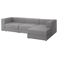 IKEA JÄTTEBO(894.852.11) 4-місний модульний диван з шезлонгом, справа/Сірий тонер