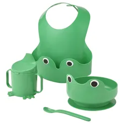 IKEA MATA(305.969.37) Блюда, слюна и ложка, 4 шт., яркий