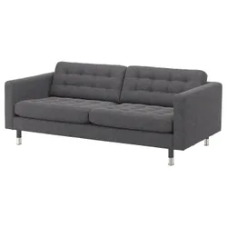 IKEA LANDSKRONA (592.703.06) 3-местный диван, Gunnared темно-серый/металл