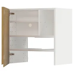 IKEA METOD(695.390.69) шкаф с вытяжкой и полкой/дверью, белый/имитация Воксторпа дуб