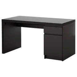 IKEA MALM (002.141.57) Письменный стол, коричневое пятно, ясень