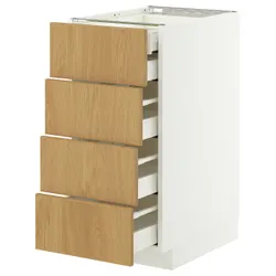 IKEA METOD / MAXIMERA(696.008.01) Shast STJ 4FR/2N/3śR SOW, белый/синарп вокруг дуба