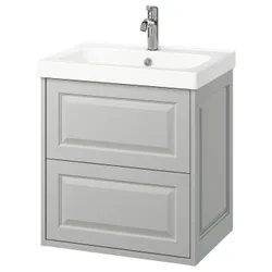 IKEA TÄNNFORSEN / ORRSJÖN(795.801.00) Мыть шкафы с ящиками/мытьем/батареей, светло -серый
