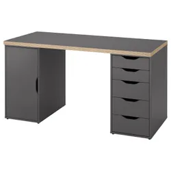 IKEA LAGKAPTEN / ALEX(895.853.95) рабочий стол, серый/имитационный дерево