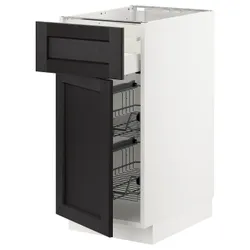 IKEA METOD / MAXIMERA(494.547.06) stj шафа / корзина др / ящик / двері, білий/забарвлений лерхітановим чорним