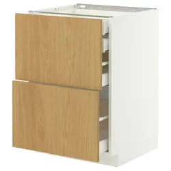 IKEA METOD / MAXIMERA(896.014.80) STJ 2FR/2N/WED/W., белый/синарп вокруг дуба