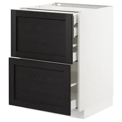 IKEA METOD / MAXIMERA(892.575.44) sz stj 2fr / 2n / wed / w szu, білий/забарвлений лерхітановим чорним