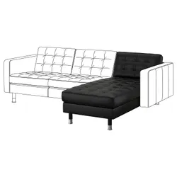 IKEA LANDSKRONA (191.240.34) диван, доп, Grann / Bomstad чорний / метал