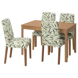IKEA EKEDALEN / BERGMUND(394.084.75) стол и 4 стула, имитация. dębu / Fågelfors wielobolorny