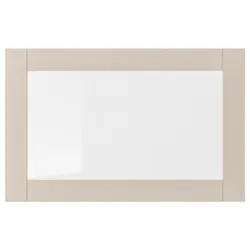 IKEA SINDVIK Скляні двері, світло-сіро-бежевий / прозоре скло (804.909.24)