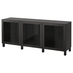 IKEA BESTÅ(591.399.10) сочетание с дверью, черно-коричневый/Синдвик/Стуббарп черно-коричневый прозрачное стекло