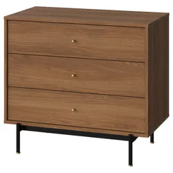 IKEA RÅDMANSÖ(205.936.04) скриня, 3 ящики, коричневий горіх