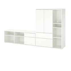 IKEA VIHALS(994.406.13) Комбинация телевизор/книжный шкаф, белый