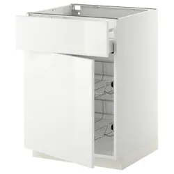 IKEA METOD / MAXIMERA(894.581.99) stj шафа / корзина др / ящик / двері, білий / Ringhult білий